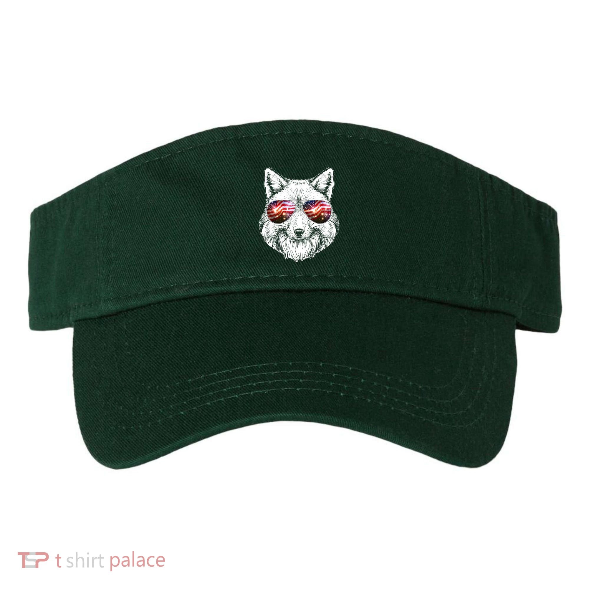 USA American Flag Fireworks Fox Visor