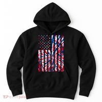 USA American Flag Red White Blue Tie Dye Hoodie thumb 0
