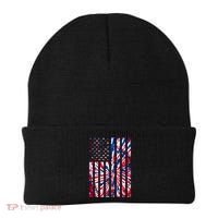 USA American Flag Red White Blue Tie Dye Beanie thumb 0