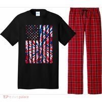 USA American Flag Red White Blue Tie Dye Pajama Set thumb 0
