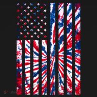 USA American Flag Red White Blue Tie Dye Women's Hoodie thumb 2