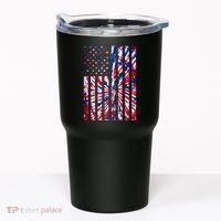 USA American Flag Red White Blue Tie Dye Tumbler thumb 0