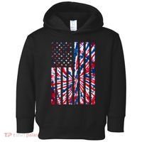 USA American Flag Red White Blue Tie Dye Toddler Hoodie thumb 0