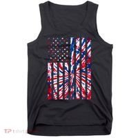 USA American Flag Red White Blue Tie Dye Tank Top thumb 0