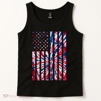 USA American Flag Red White Blue Tie Dye Tank Top thumb 2