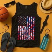 USA American Flag Red White Blue Tie Dye Tank Top thumb 4