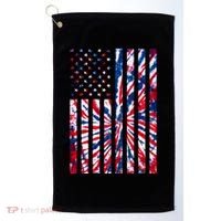 USA American Flag Red White Blue Tie Dye Golf Towel thumb 0