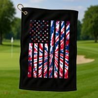 USA American Flag Red White Blue Tie Dye Golf Towel thumb 1
