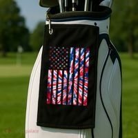 USA American Flag Red White Blue Tie Dye Golf Towel thumb 2
