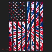 USA American Flag Red White Blue Tie Dye Golf Towel thumb 3