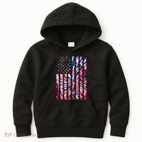 USA American Flag Red White Blue Tie Dye Kids Hoodie thumb 0
