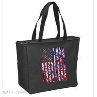 USA American Flag Red White Blue Tie Dye Tote Bag thumb 2