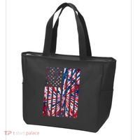 USA American Flag Red White Blue Tie Dye Tote Bag thumb 3