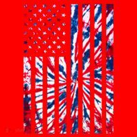 USA American Flag Red White Blue Tie Dye Santa Hat thumb 1