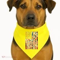 USA American Flag Red White Blue Tie Dye USA-Made Doggie Bandana thumb 1