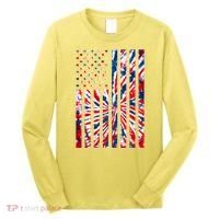 USA American Flag Red White Blue Tie Dye Long Sleeve Shirt thumb 0