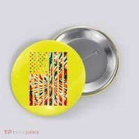 USA American Flag Red White Blue Tie Dye Button thumb 0