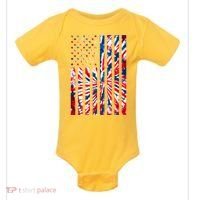 USA American Flag Red White Blue Tie Dye Baby Bodysuit thumb 0