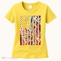 USA American Flag Red White Blue Tie Dye Women's T-Shirt thumb 0