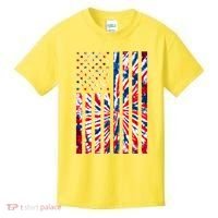USA American Flag Red White Blue Tie Dye Kids T-Shirt thumb 0