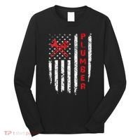 Usa American Flag Plumber Women Plumbers Patriotic Long Sleeve Shirt thumb 0