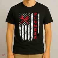 Usa American Flag Plumber Women Plumbers Patriotic T-Shirt thumb 3