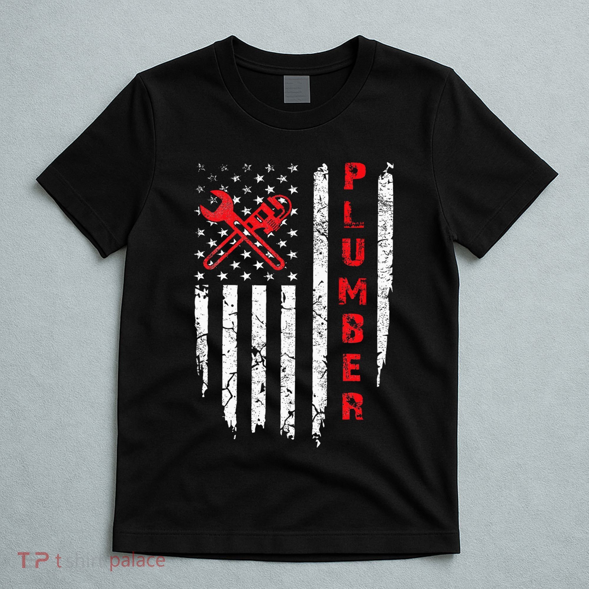 Usa American Flag Plumber Women Plumbers Patriotic T-Shirt