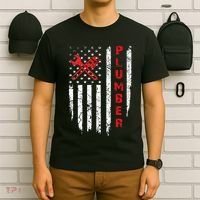 Usa American Flag Plumber Women Plumbers Patriotic T-Shirt thumb 6