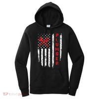 Usa American Flag Plumber Women Plumbers Patriotic Women's Hoodie thumb 0