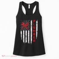 Usa American Flag Plumber Women Plumbers Patriotic Women's Tank Top thumb 0
