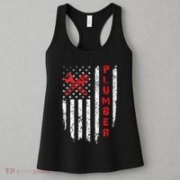 Usa American Flag Plumber Women Plumbers Patriotic Women's Tank Top thumb 3