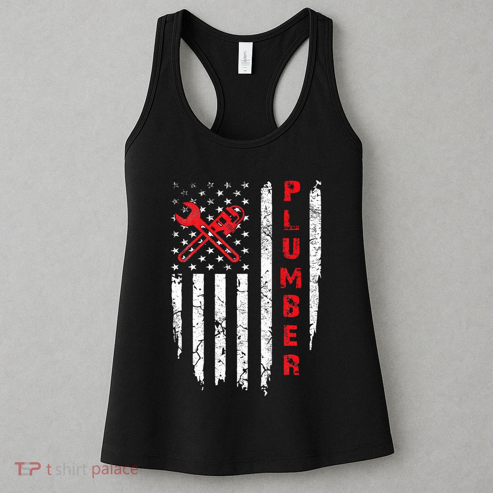 Usa American Flag Plumber Women Plumbers Patriotic Women's Tank Top