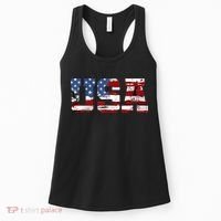 USA American Flag United States US Patriotic Women's Tank Top thumb 0