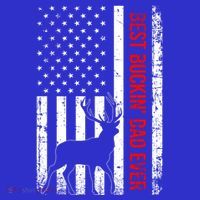 Usa American Flag Whitegreat Gifttailed Deer Best Buckin Dad Ever Gift Sweatshirt thumb 3