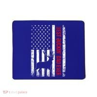 Usa American Flag Whitegreat Gifttailed Deer Best Buckin Dad Ever Gift Mousepad thumb 0
