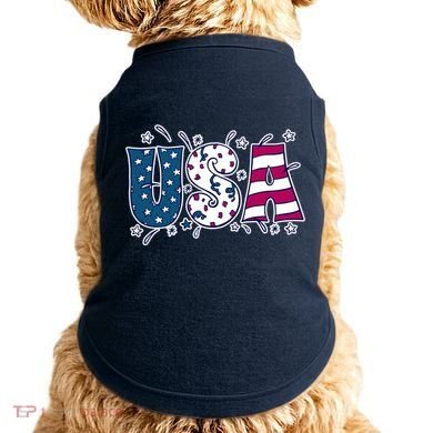 USA American Flag Celebration Doggie Tank