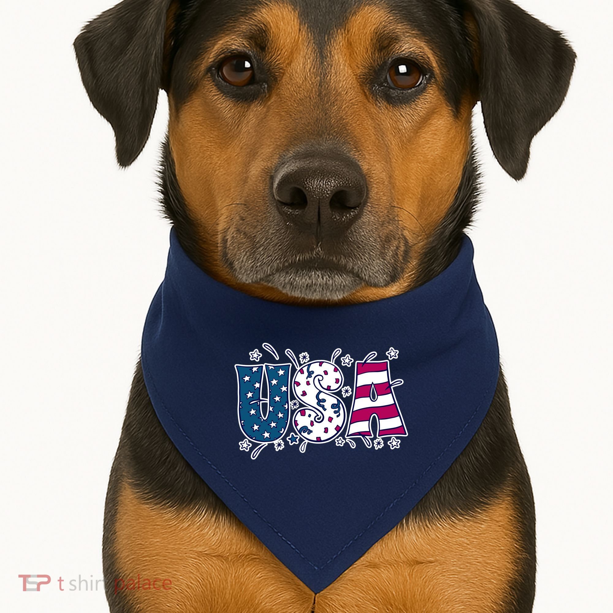 USA American Flag Celebration USA-Made Doggie Bandana