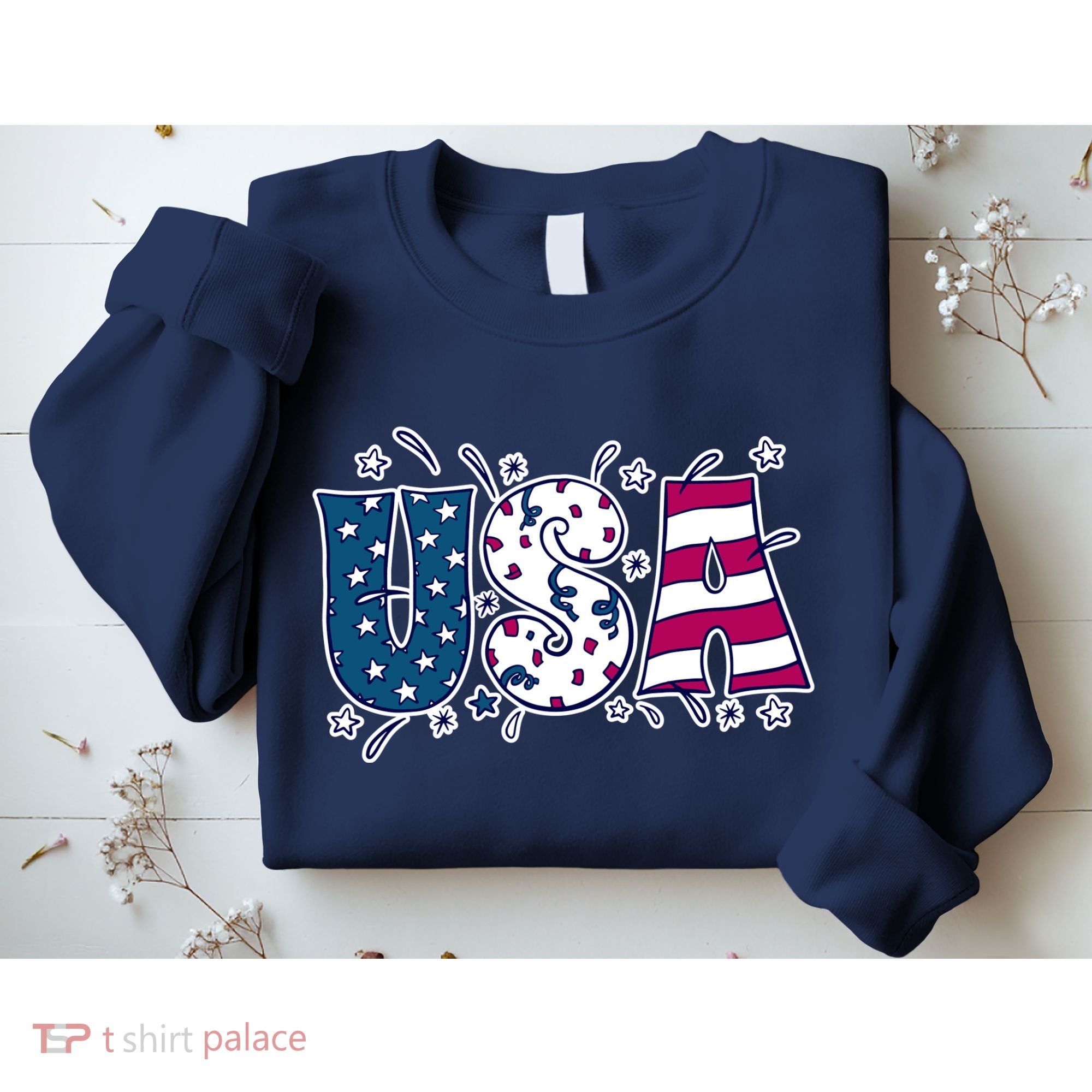 USA American Flag Celebration Sweatshirt
