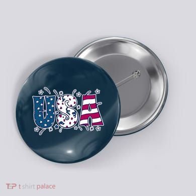USA American Flag Celebration Button