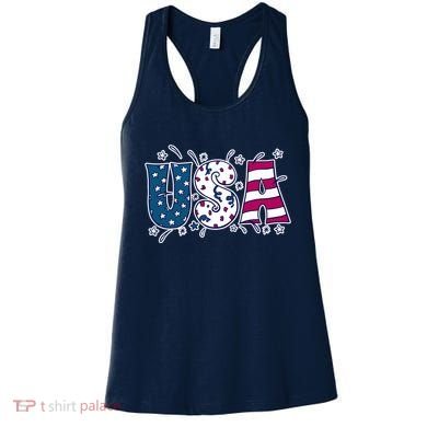 USA American Flag Celebration Women's Tank Top