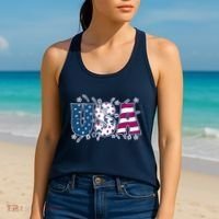 USA American Flag Celebration Women's Tank Top thumb 2