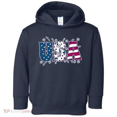 USA American Flag Celebration Toddler Hoodie