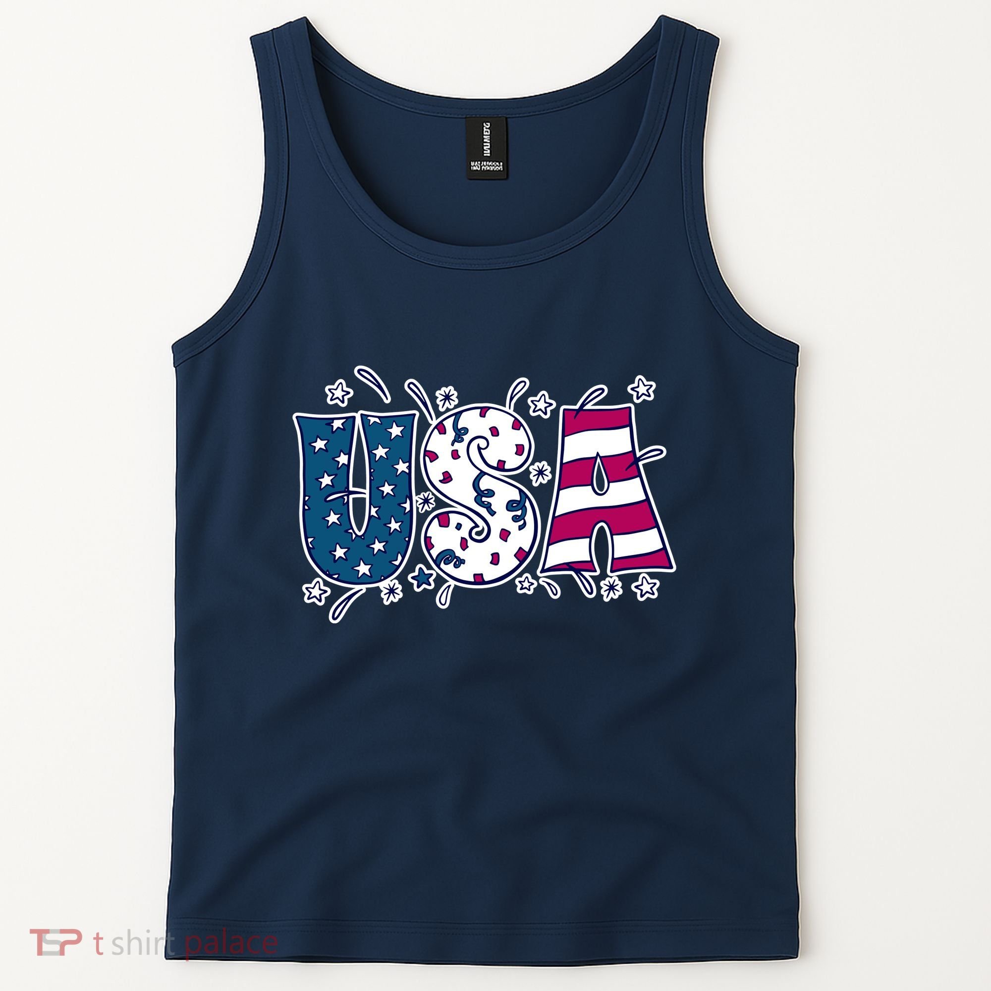 USA American Flag Celebration Tank Top