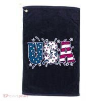 USA American Flag Celebration Golf Towel thumb 0