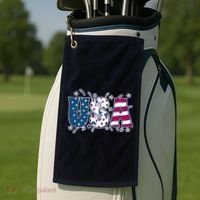 USA American Flag Celebration Golf Towel thumb 2