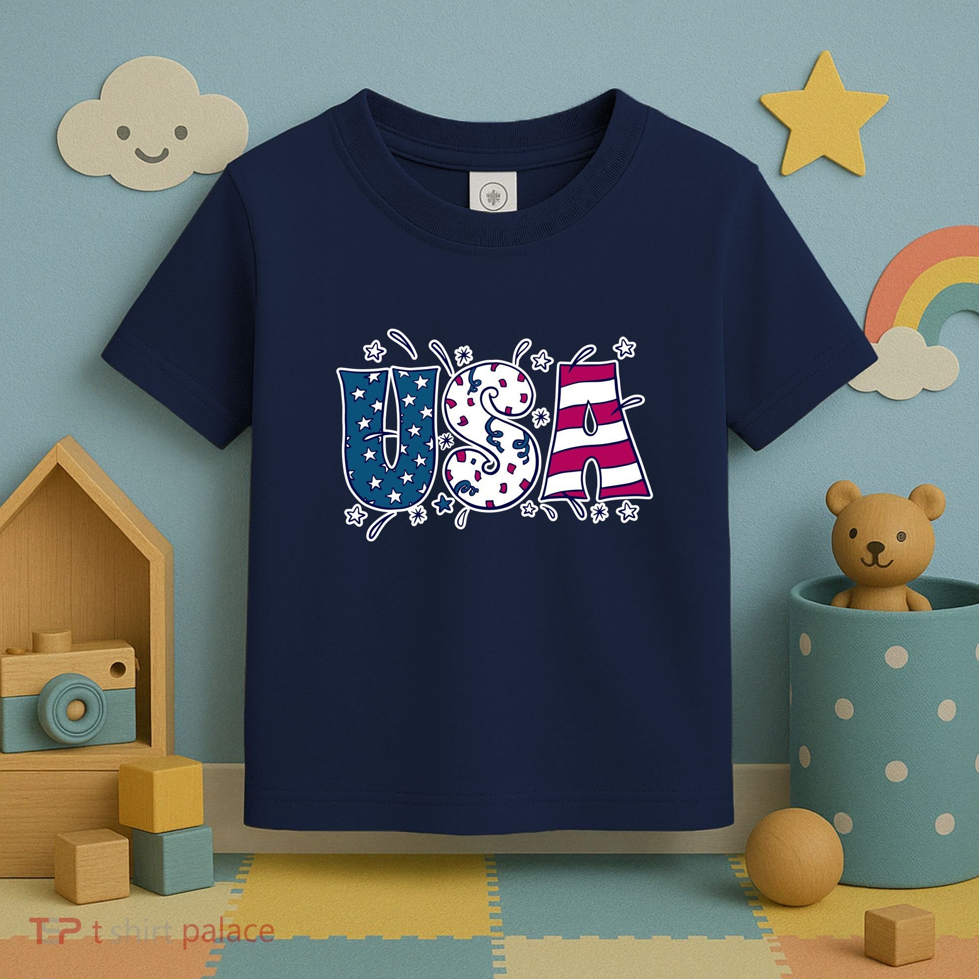 USA American Flag Celebration Toddler T-Shirt