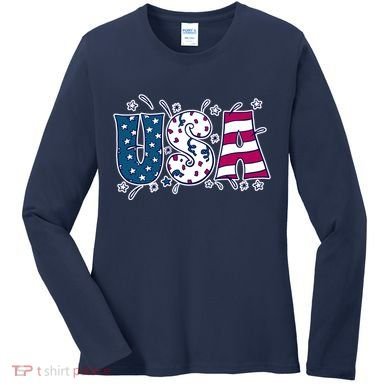 USA American Flag Celebration Women's Long Sleeve Shirt