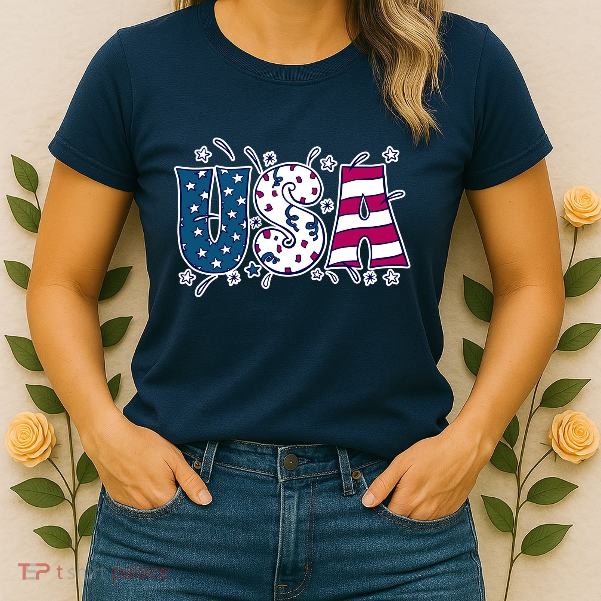 USA American Flag Celebration Women's T-Shirt
