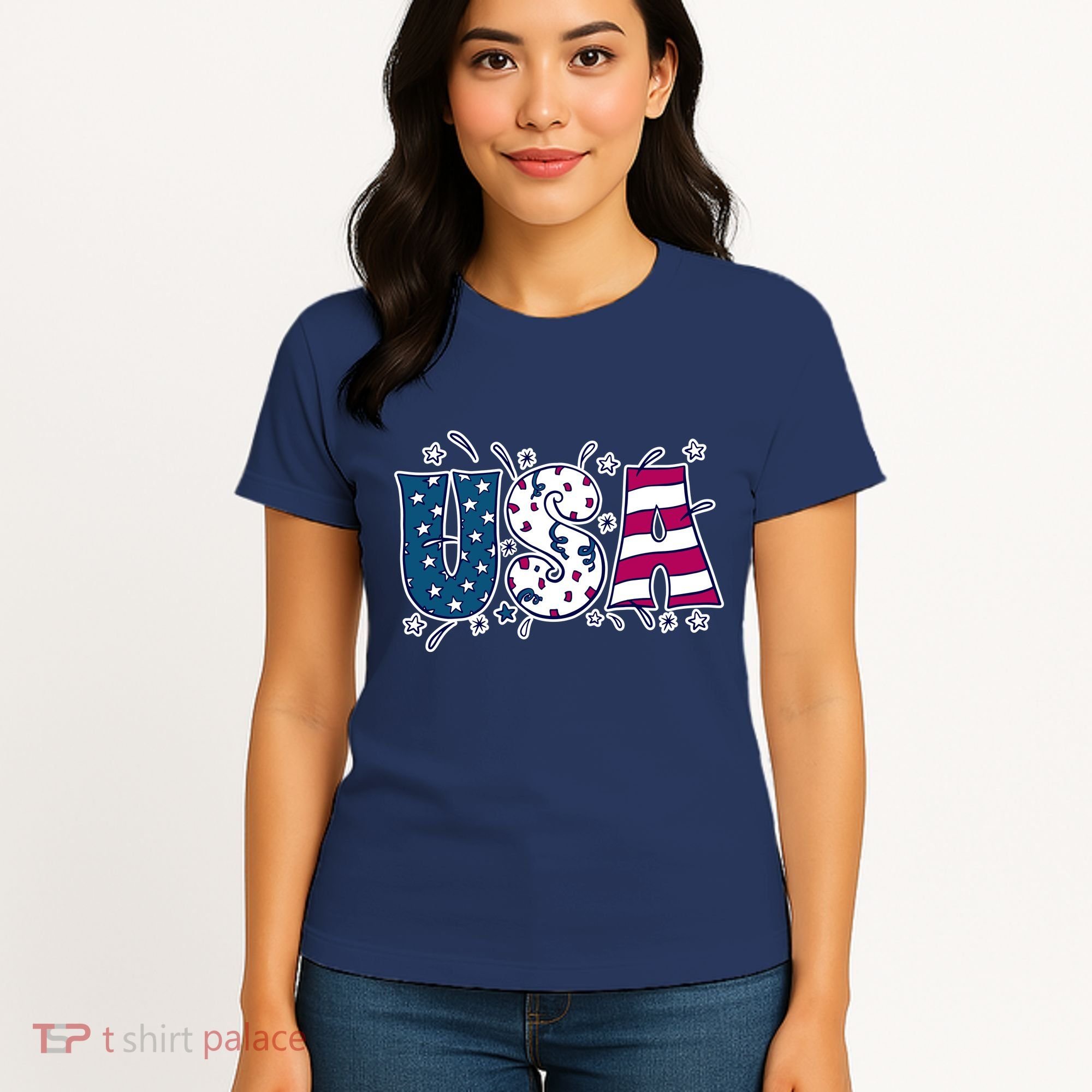 USA American Flag Celebration Women's T-Shirt