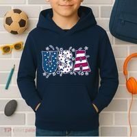 USA American Flag Celebration Kids Hoodie thumb 2